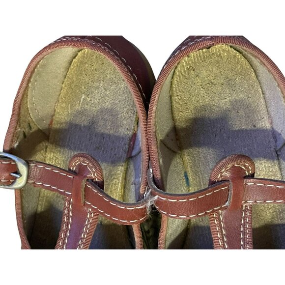 Vintage Dyna Kids Mary Janes Little Girls 8 Used Brown - Picture 5 of 12